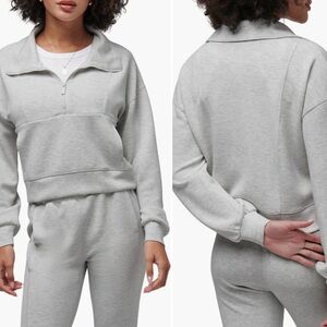 Travis Mathew Skyloft Half Zip Top in Grey, size L NWT